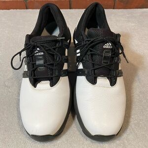 ADIDAS adiWEAR Traxion Mens Golf Shoes Size‎ 11 Black White Cleat AdiPrene